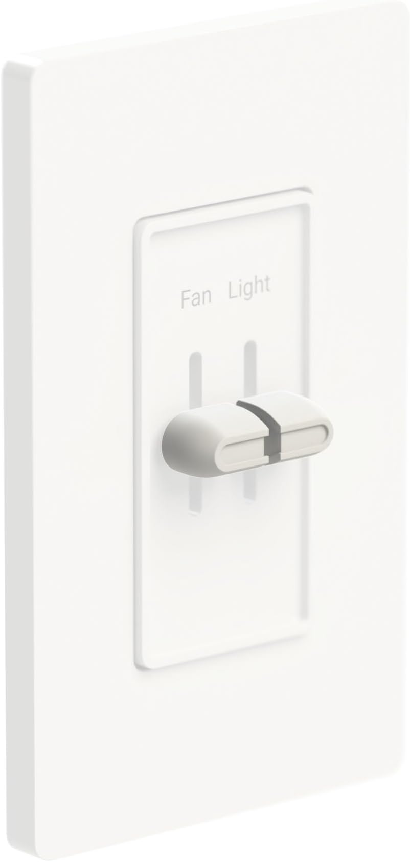 Modern Split Slider Knobs - Made in USA - Compatible with Lutron Skylark Fan Speed & Light Dimmer Control Switch
