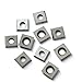 Asieg Tool 14.6x14.6x2.5mmR150-4R0.5-30° Square Tungsten Carbide Replacement Cutter Inserts Knives Blades for Woodworking Spiral Helical Planer Head 10pcs