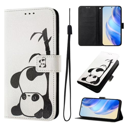 Funda para Xiaomi Redmi A7 Pro, piel de primera calidad, con función atril y ranuras para tarjetas, compatible con Xiaomi Redmi A7 Pro, panda