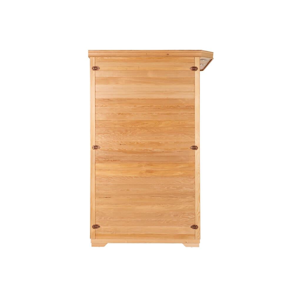 Home Deluxe – Infrarotkabine REDSUN M – 120 x 105 x 190 cm - für 2 Personen, 5 Keramikstrahler – Holz: Hemlocktanne I Infrarotsauna, Sauna, Wärmekabine, Infrarot