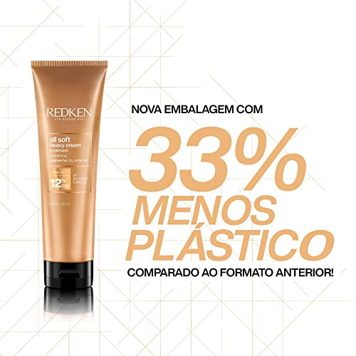 Redken Máscara de Tratamento All Soft Heavy Cream |Tratamento Anti-frizz Para Cabelos Secos e Opacos