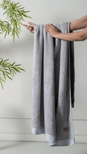 Image of Spread Spain Bamboo Towels for Bath, Towels for Bath Large Size, Bamboo Bath Towel High Absorbent & Soft, 360 GSM, 4pc Set Bath Towel for Men /Women