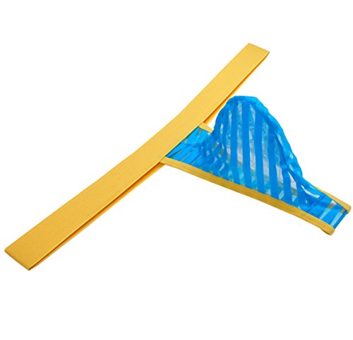 Jaxfstk 6Pcs/Lot Men's Belt Thong Sexy Guys Mesh Striped String Mini Bikini Underwear T-Back Pants M #TOP1