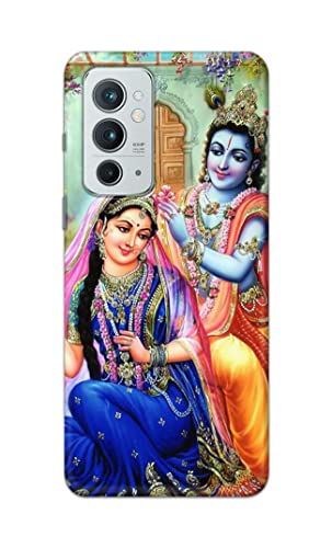 Image of Printed Hard Back Cover Case for OnePlus 9RT 5G Back Cover (Radha Krishna) -1803