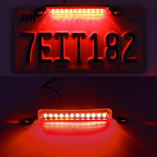 Livtee LIVTEE-PLP-5050-1W License Plate Light, Extremely Bright Led License Plate Lights Assembly For Trailer Utv Atv Truck Rv Boat, Red thumb #3