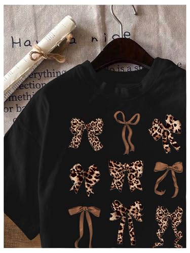 Image of RoseSeek Women's Graphic Letter Tee Crew Neck Drop Shoulder Trendy Summer T Shirt Short Sleeve Vintage Car Print Top