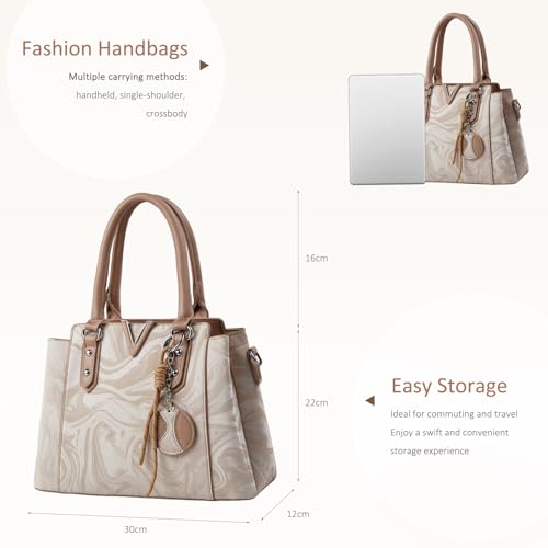 Bolso tote medio de mujer NICOLE & DORIS con 3 compartimentos miniatura 3