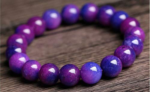 Bracelets 8/10/12mm Natural Purple Sugilite South Africa Round Beads Bracelets 7.5'' AAA - (Size:10mm)