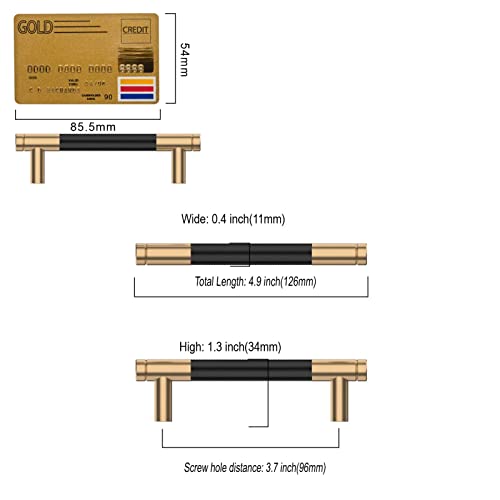 Tiradores moleteados de 3.75" Amerdeco en bronce champán negro, pack de 10 7
