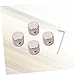 FAVOMOTO 4pcs Flat Aluminum Alloy Control Knobs for Electric Bass Guitar Volume Tone Replacement Knobs Design for Shaft Import Pots Silver