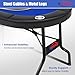 Rioloiuy 8 Player Poker Table Foldable, Texas Holdem Casino Table with Padded Rails & Cup Holders, Portable Folding Game Table for Home or Game Room, 71 Inch