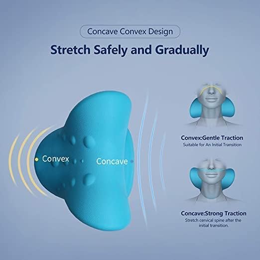 Image of ZUDELLA Foam Neck and Shoulder Relaxer, Cervical Traction Device for Tmj Pain Relief and Cervical Spine Alignment-Chiropractic Pillow, Neck Stretcher