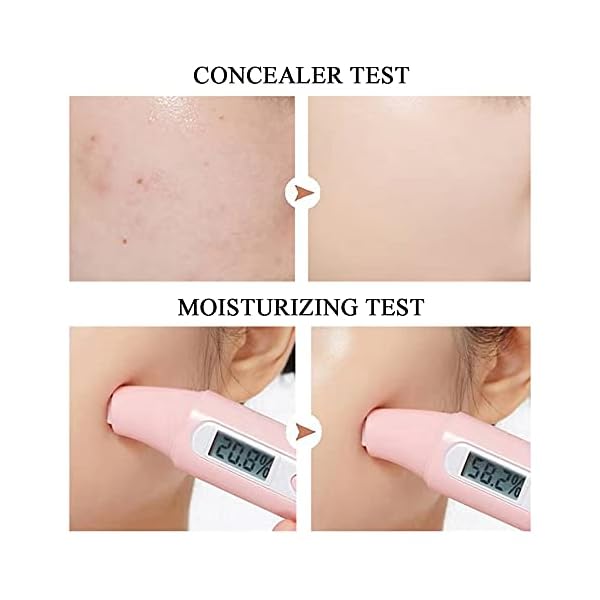 Air Cushion CC Cream Mushroom Head Foundation, Moisturizing BB Cream Makeup Long Lasting Matte Concealer (Ivory)