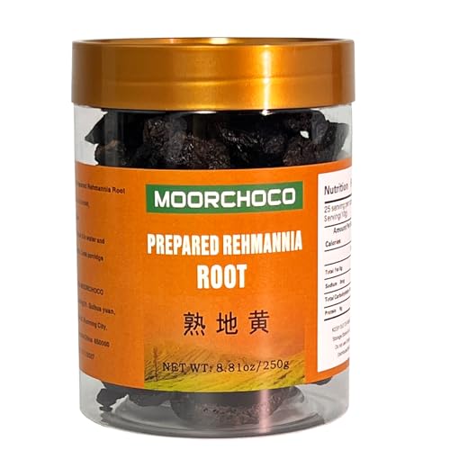 MOORCHOCO Prepared Rehmannia Root 8.81oz/250g 熟地黄(Shu Di Huang)