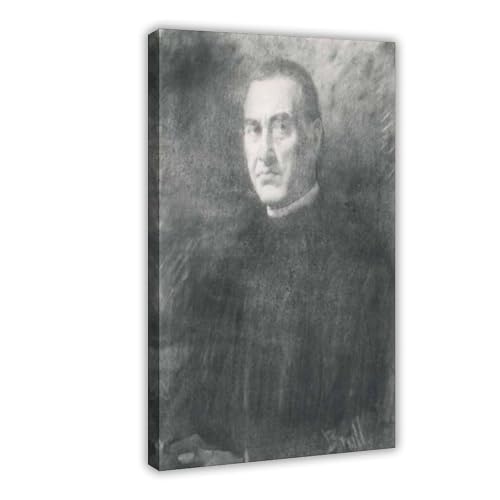 Décoration murale Joan Brull portrait Jacint Verdaguer toile suspendue 50x75