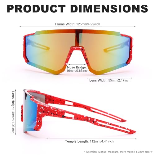 LIU·WEN Youth Baseball Sunglasses With Strap for Boys Girls Age 4-12 - Lightweight Cycling Kids Sports Sun glasses3