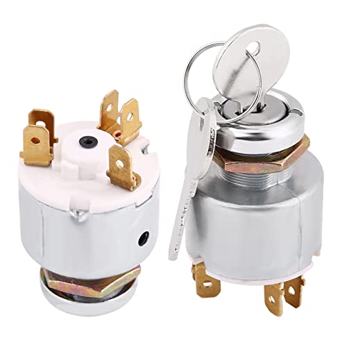 Interruptor de Llave de Encendido, Interruptor de Encendido de Encendido y Apagado Automático de Aluminio para Automóvil de 3 Posiciones, Interruptor de Arranque de Motor