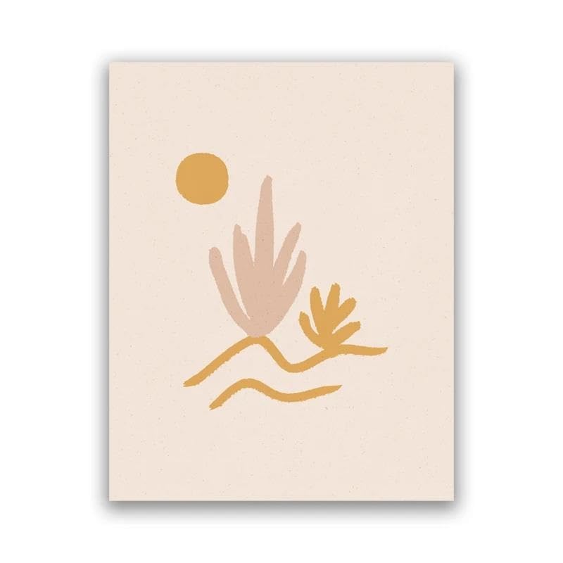Peinture sur Toile Haut de Gamme Imprimés Soleil du Désert et Galerie Murale Chic