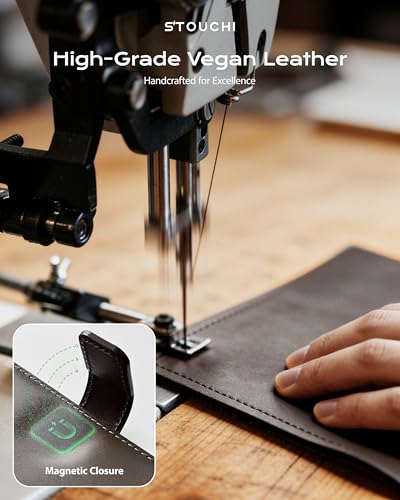 Image of Stouchi AirTag Passport Holder, Passport Holder with Detachable Magnetic Card Case, RFID-blocking, 1-Second Pull Strap & One-Hand Access, Premium Vegan Leather Travel Document Organizer