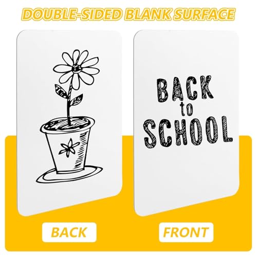 LOPYXBR 10 Stück Whiteboard Klein 21x29.7cm Mini Whiteboard A4 Tragbar Kleine Whiteboards Doppelseitige A4 Weiße Tafel mit 10 Radiergummis für Klassenzimmer, Zuhause, Büro