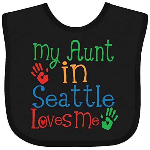 inktastic My Aunt in Seattle Loves Me Baby Bib
