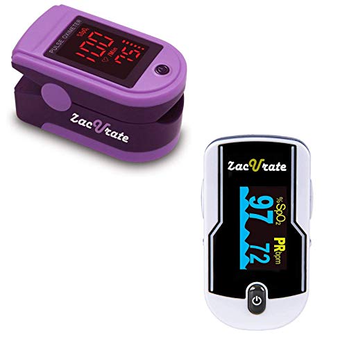 Zacurate Pro Series 500DL Fingertip Pulse Oximeter and 500E Premium Pulse Oximeter Fingertip Bundle