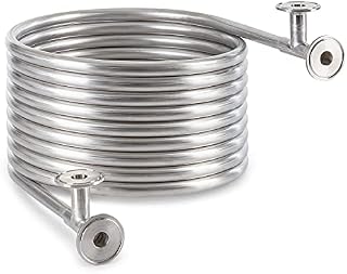 Klarstein Counterflow - Counterflow Cooler, Loop Diameter: 28 cm Ø, Accessories for Cooling Down Wort, 9 Loops, Quick Coupling, Inner/Outer Diameter 9.5/16 mm, Home Brewing, Stainless Steel