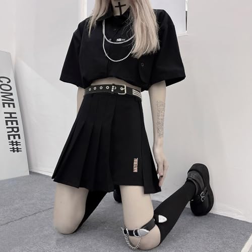 2 Pcs Studded Belt,White Black Studded Belt,Simple and Stylish Imitation Leather Spiked Belts with Shiny Pyramid Studs for Women Men.3