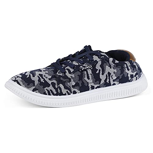 Image of Pro by Khadim's Men's Blue Casual Slip-On Sneakers