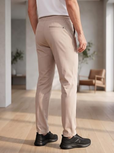 Image of SaintX Men's 4-Way Stretchable Athleisure Pants | Sweat Wicking Fabric | Slim Fit | Active - Sports Wear | Travel, Lounge & Casual Wear | Stylish Back Zipper Pocket | Available in Plus Size (ST06)