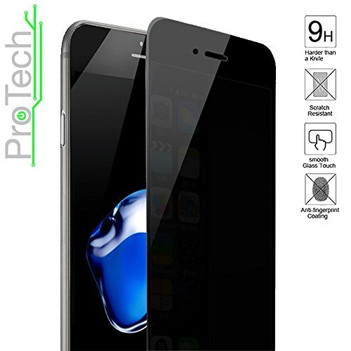 Protech 4326568024 1- Pack iPhone 7 Plus Privacy Anti Spy Anti-Glare Ballistic Tempered Glass HD 2.5D Curve Edge Full Screen Protector 9H Hardness (iPhone 7 Plus)