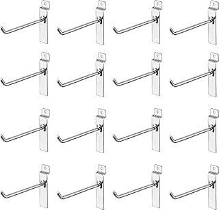 100PCS Slatwall Hooks 25cm Pegboard Hooks Load Capacity 3KG Heavy Duty Single Prong Slat Wall Display Panel Hooks 4.2mm Thick Wall Hanger Suitable for Clothing Store Shop Garage Retail Shop Display