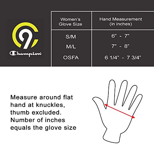 C9 Champion Luva de corrida feminina leve com tecnologia de tela sensível ao toque, Preto, P-M