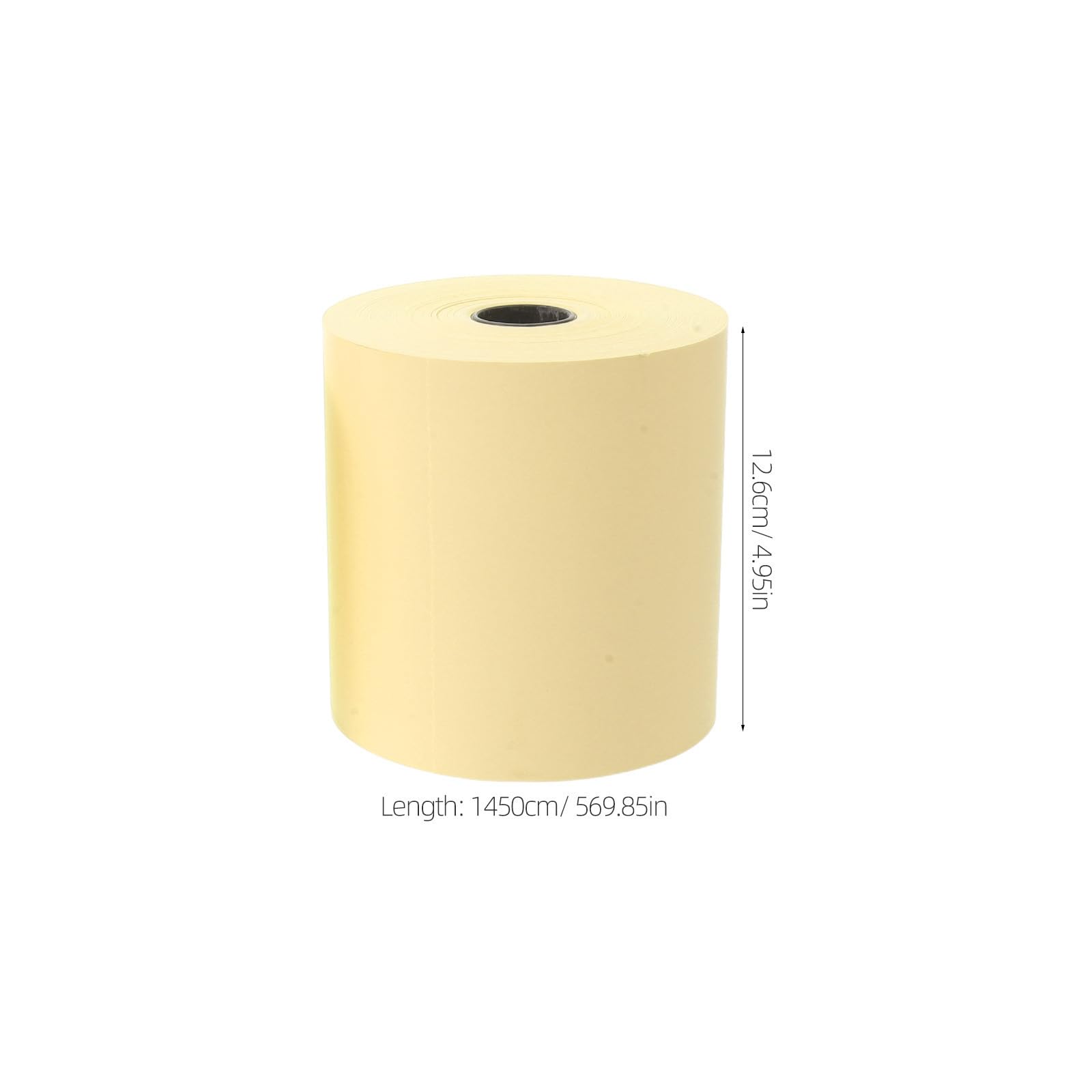 4 Rollos Rollo de Papel Térmico para Recibos 4 Rollos, Amarillo | Papel, Impresión Clara y Recubrimiento Resistente al Frío, Uso en Dispensadores de Tickets Hospitalarios y Cadenas