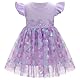 FYMNSI Baby Mädchen Meerjungfrau Kleid Kleinkinder Kinder Prinzessin Tüll Tütü Geburtstag Partykleid A-Linie Festliches Festkleid Sommerkleid Freizeitkleid Lila 5-6 Jahre