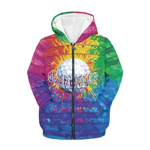 Image of Coloranimal Unisex Girls Boys Long Sleeve Casual Hoodies & Sweatshirts Tops Kids Zip Up Jacket Coat Age 6-16 Year