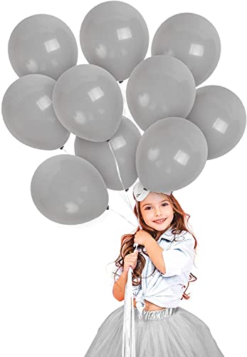 Image of Retro Grey Balloon 50pcs for Birthday,Anniversary, Welcome Baby, Baby Shower, Theme Party Decoration (Retro Grey)