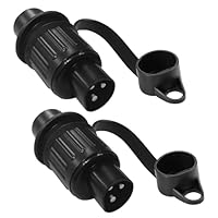 Menibeuty 2 Stück Anhänger Stecker, Stecker 3 Polige, 12V Steckdose Adapter Steckers, Universal für Anhänger 12 V Stromversorgung für KFZ Anhängers, Fahrradhänger, Hänger Anhängers Adapter