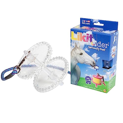 Likit Holder Clear Glitter | Stable Toy for Horses, use with Likit Horse Treats | Help Horse Boredom | Clear Glitter
