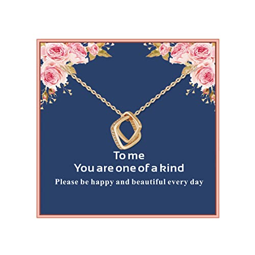 FANLANTEE Necklaces for Women,14K Gold Plated Necklace for Teen Girls,Meaningful birthday Gifts for Women with Gift Message Card