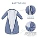 amo nenes Baby Sleep Sack, TOG 2.5 Winter Wearable Blanket, Removable Long Sleeves Baby Sleeping Bag for Infants and Toddlers, Super Soft Warm Comfortable Sleeping Sack, Blue White Stripes, 6-18M