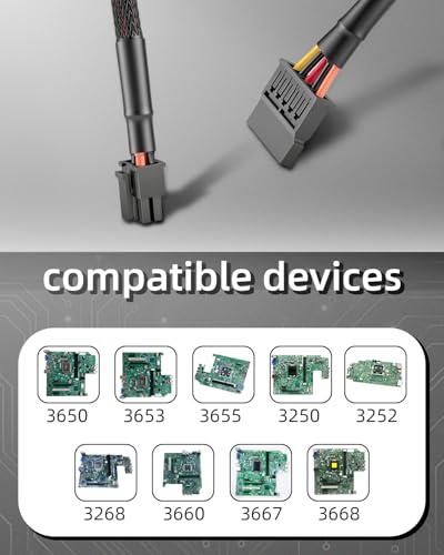 Cable adaptador Mini 6 Pin a Dual SATA 15 Pin miniatura 5