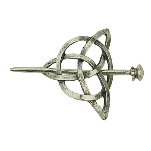 Set de 2 pinzas para cabello estilo celta plateado miniatura 4