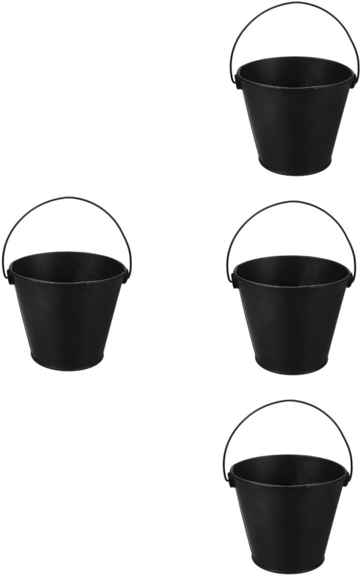 4pcs Tinplate Grease Bucket for Barbecue Drip Grease Collection Container - Compact for Easy Storage for Grills and Outdoor Cooking