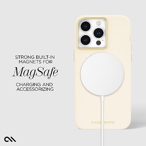Coque silicone beige pour iPhone 15 Pro Max Case-Mate compatible MagSafe