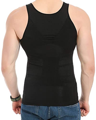 Image of Olivio Men's Slimming Body Shaper Vest Shirt Abs Abdomen Slim Stretchable Tummy Tucker Vest