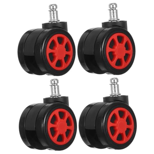 DIYEAH 4pièces Roulettes De Remplacement Pour Chaise De Bureau Roulettes Silencieuses Et Pivotantes Pour Chaise De Bureau Et Meubles