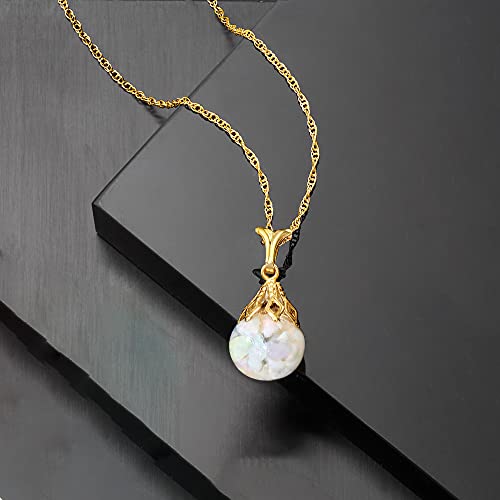 Ross-Simons 14kt Yellow Gold Floating Opal Pendant #TOP24