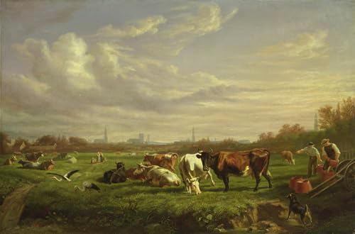 Affiche toile Prairie avec la de Dammtor Otto Speckter 60x90cm