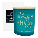 Hug in a Jar - Natural Soy Wax Candle Gift Boxed - Friendship Teal Candle, Mom, Father, Sister, Gran
